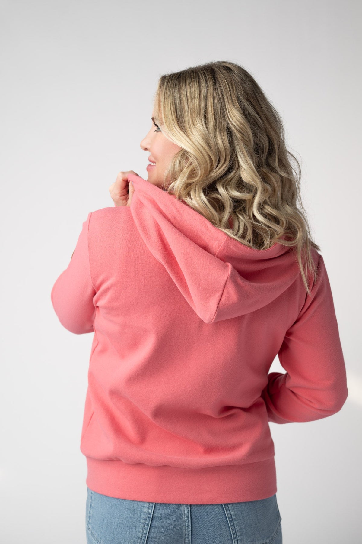 Fullzip Hoodie in Sunkissed Coral