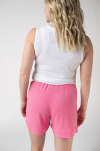 Weslie Waffle Shorts in Pink