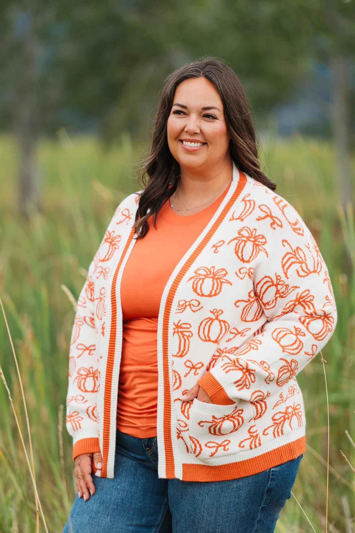 Pumpkins Pocket Cardigan