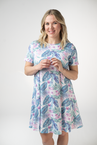 Alicia Dress in Tropical Leaf