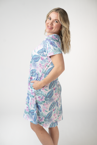 Alicia Dress in Tropical Leaf
