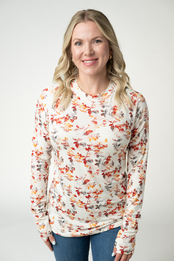 Blair Long Sleeve Top in Autumn Watercolor