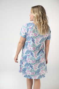 Alicia Dress in Tropical Leaf