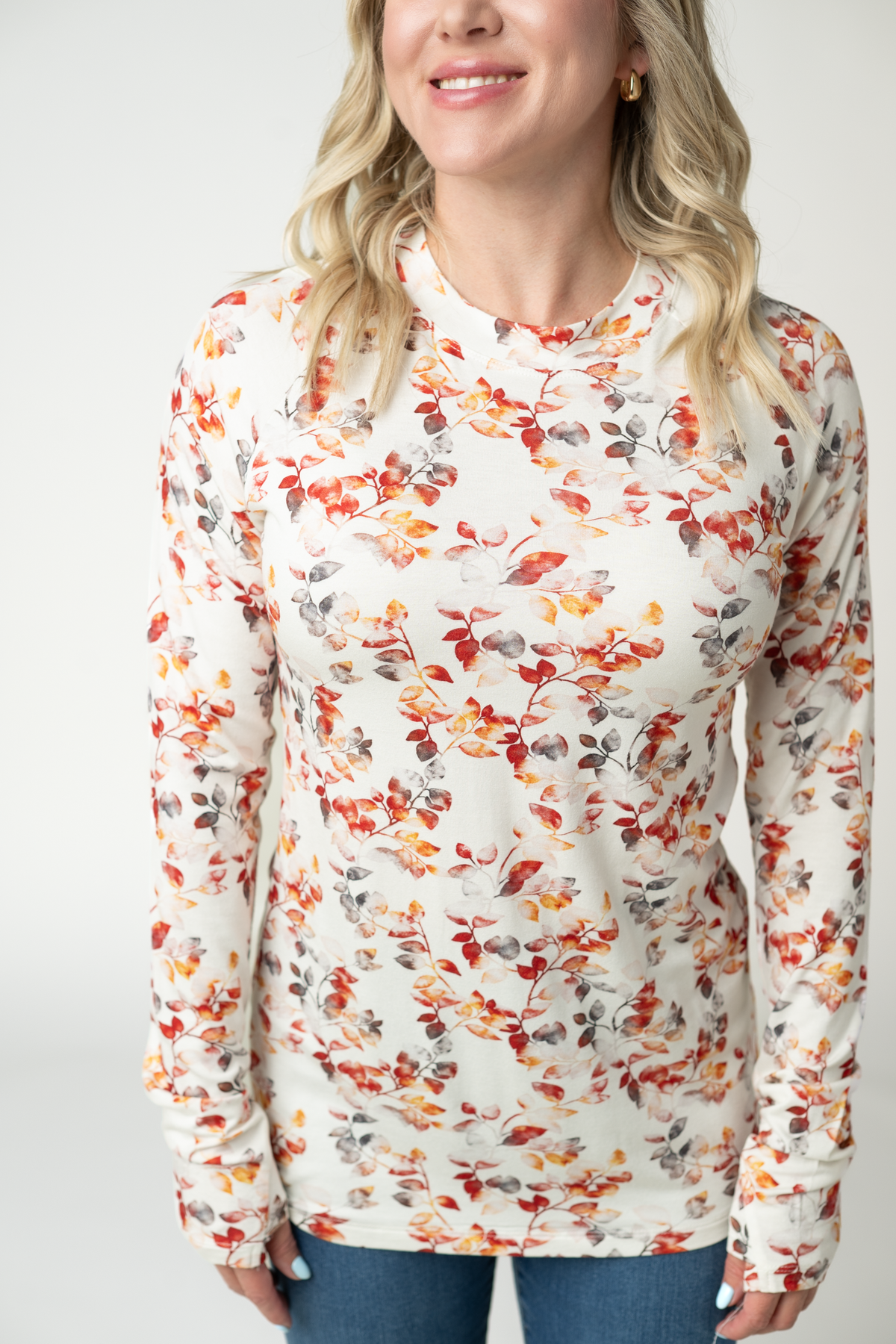 Blair Long Sleeve Top in Autumn Watercolor