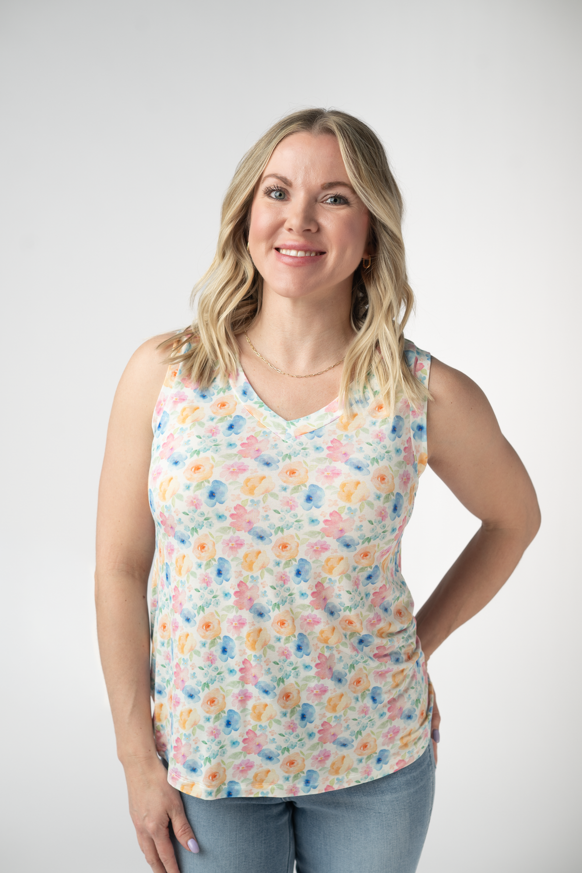 Noelle Tank in Petal Gardens