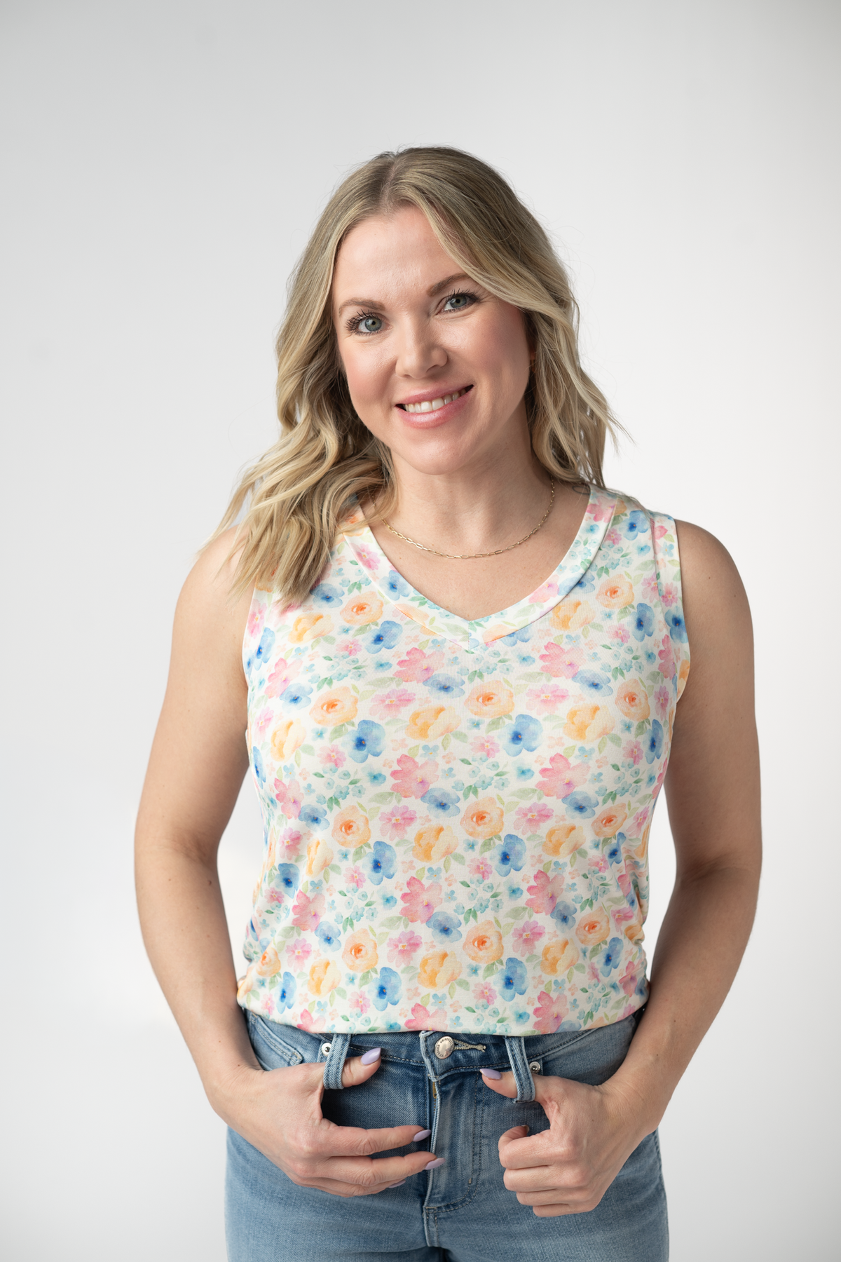 Noelle Tank in Petal Gardens