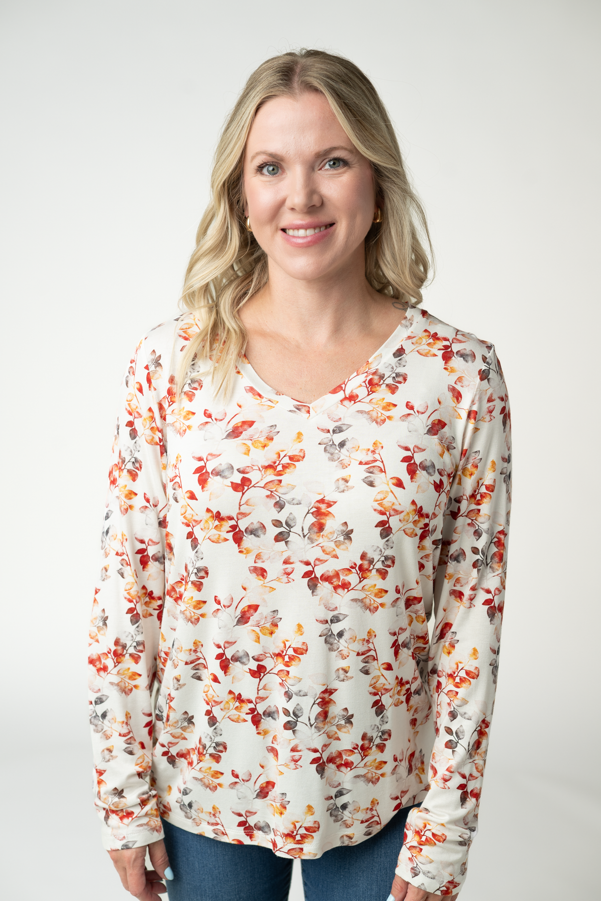 Larissa Long Sleeve in Autumn Watercolor