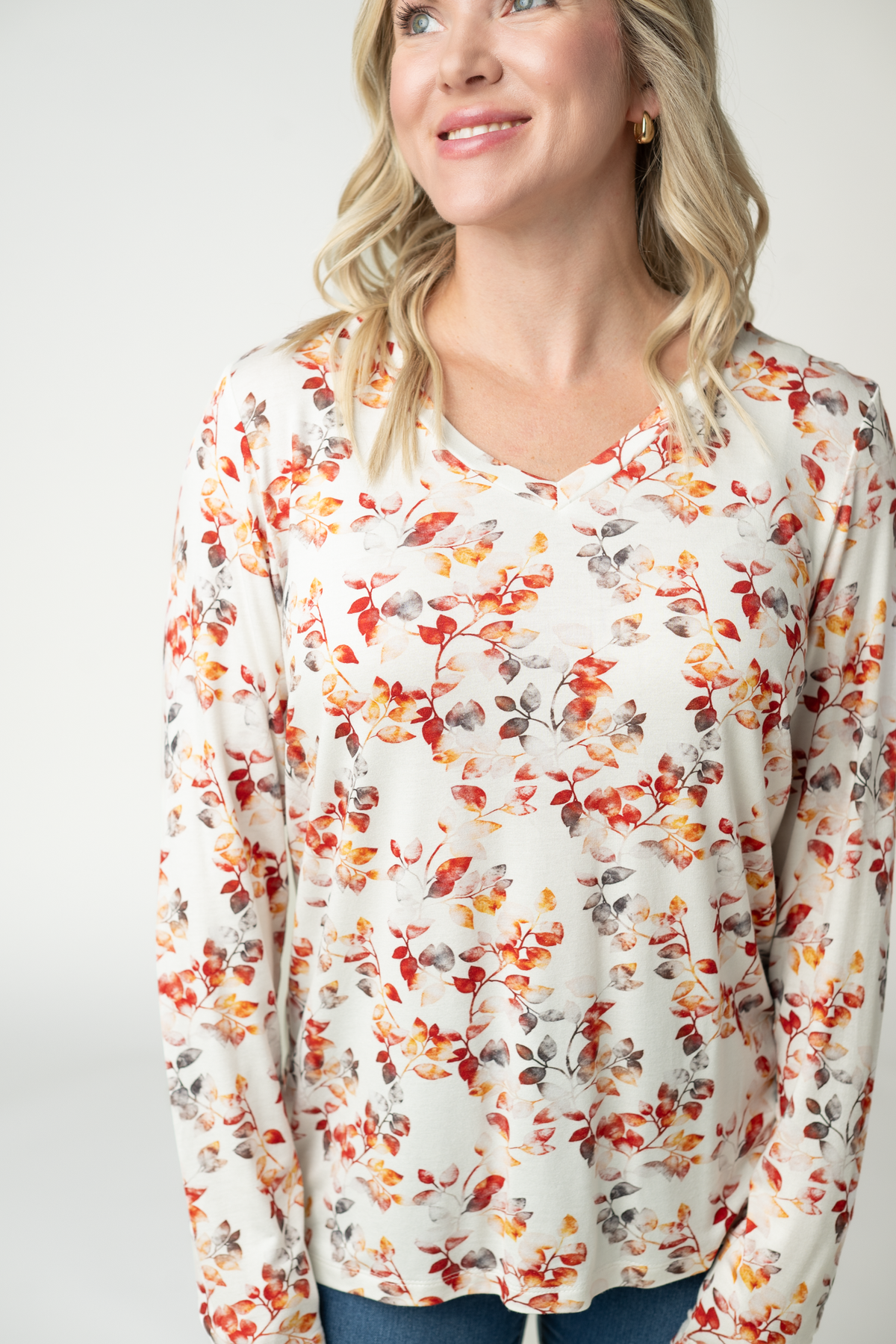 Larissa Long Sleeve in Autumn Watercolor