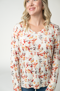 Larissa Long Sleeve in Autumn Watercolor