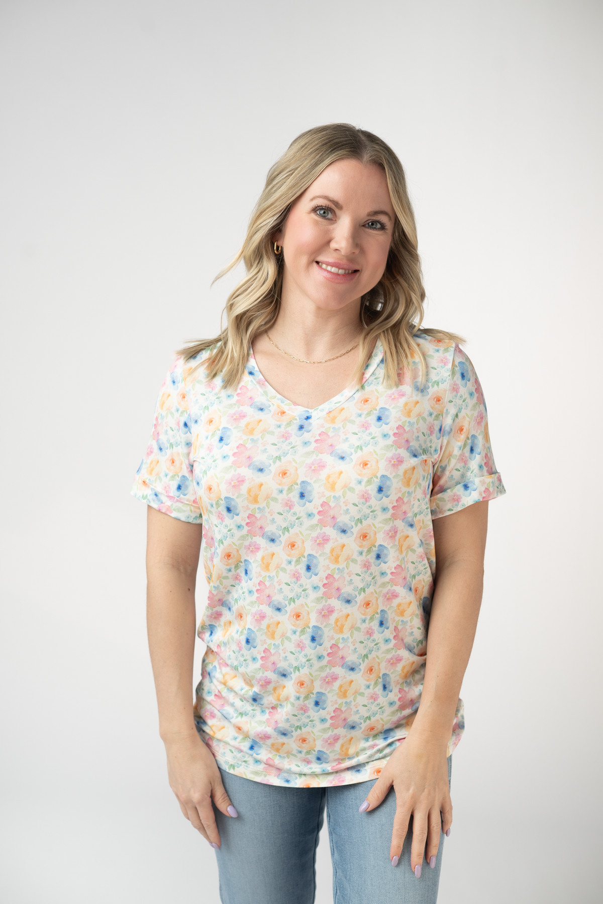 Sophie Top in Petal Gardens