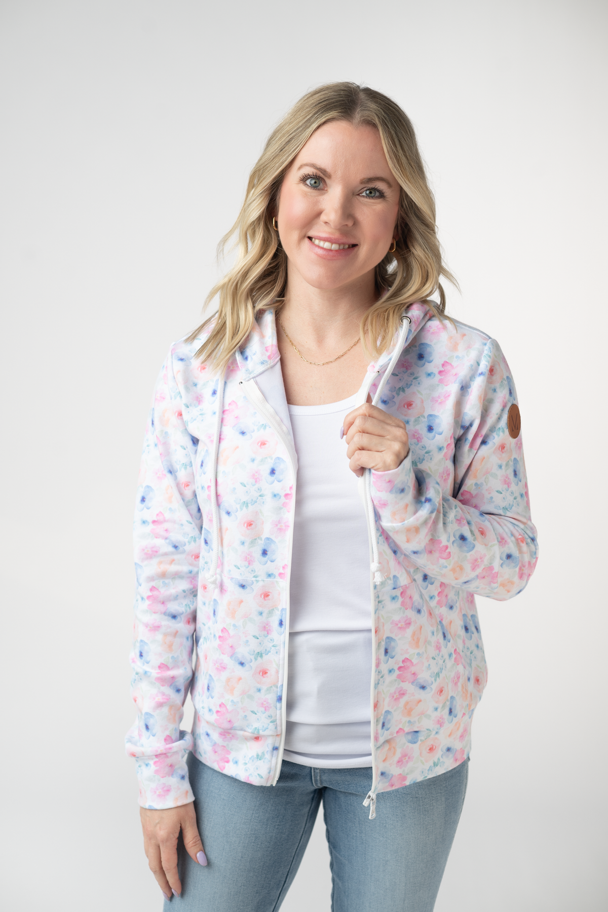 Fullzip Hoodie in Petal Gardens