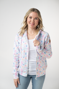 Fullzip Hoodie in Petal Gardens
