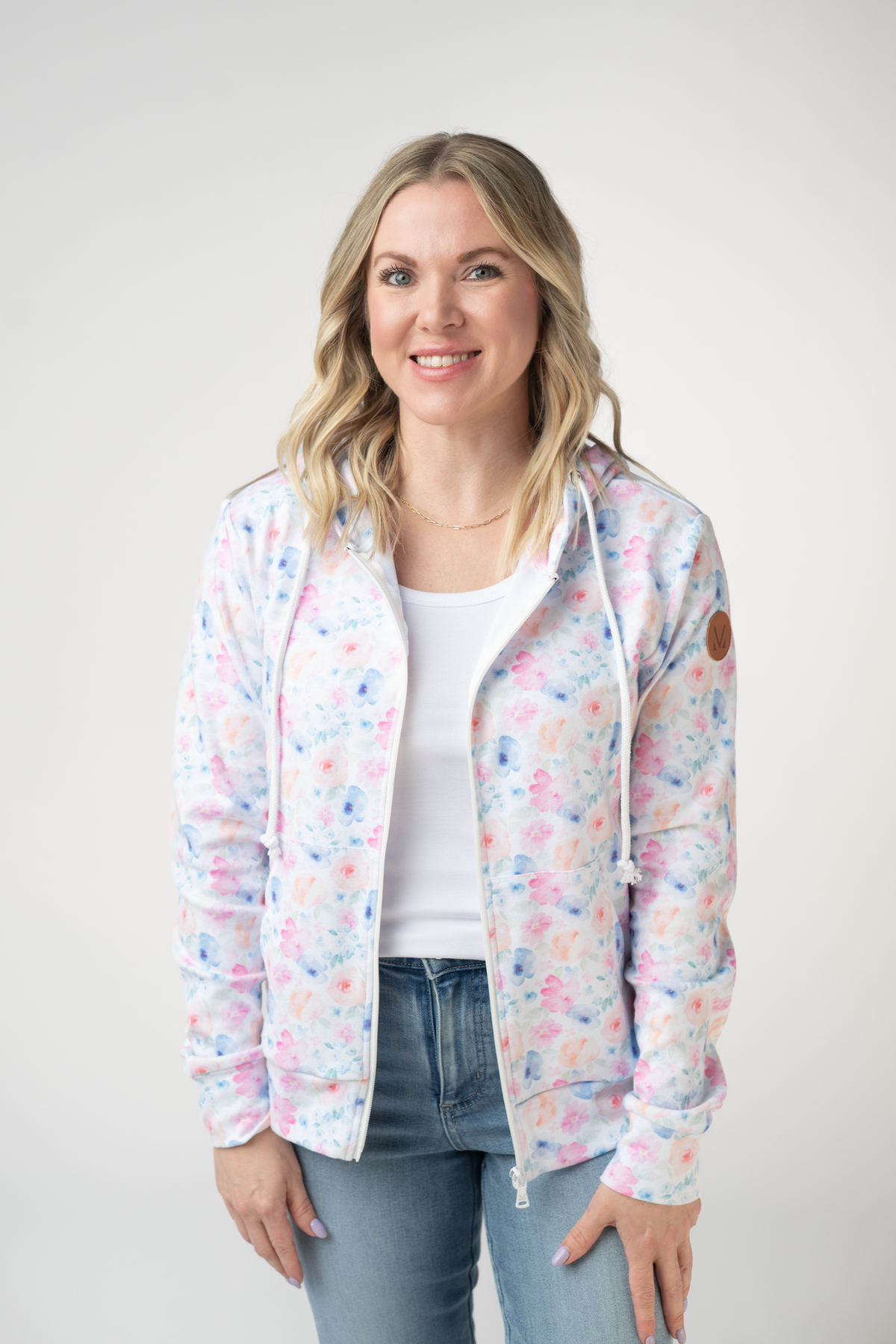 Fullzip Hoodie in Petal Gardens