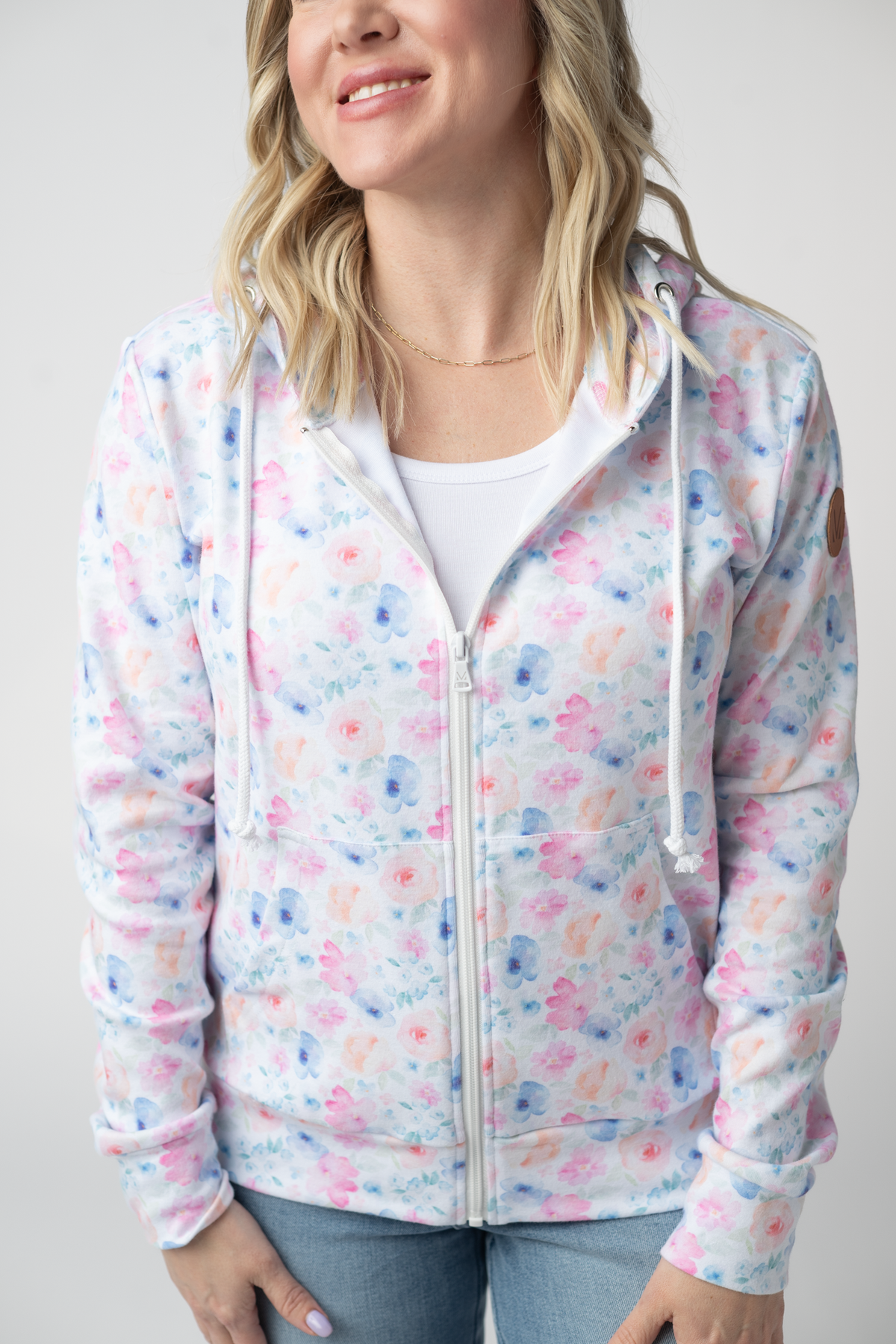 Fullzip Hoodie in Petal Gardens