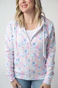 Fullzip Hoodie in Petal Gardens