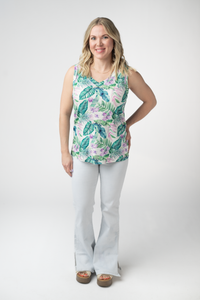 Noelle Tank in Tropical Leaf