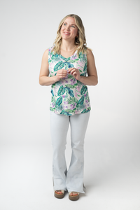 Noelle Tank in Tropical Leaf