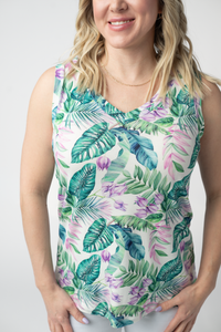Noelle Tank in Tropical Leaf