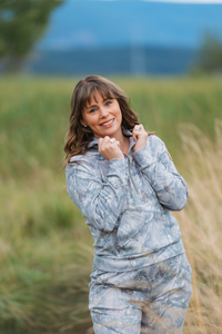 Shorter Halfzip Hoodie in Camo