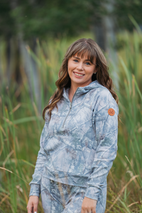 Shorter Halfzip Hoodie in Camo