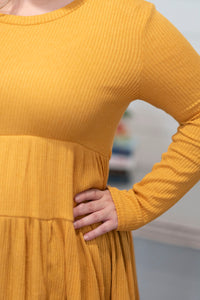 Brushed Hacci Baby Doll Top in Butterscotch