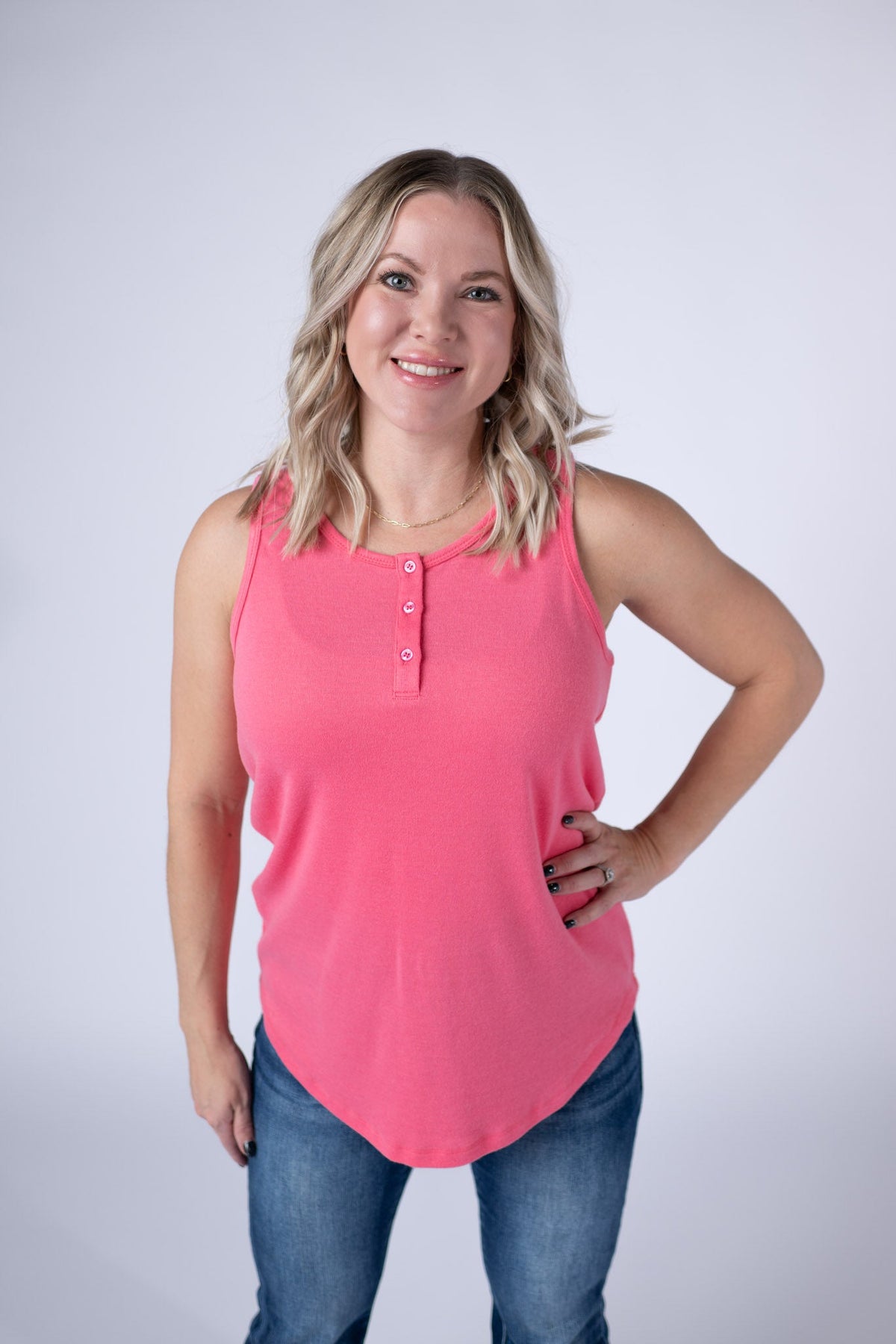 Alison Henley Tank in Sun Kissed Coral