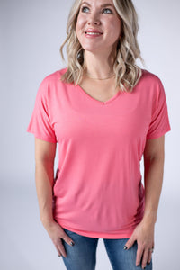 Chloe Cozy Tee in Sun Kissed Coral