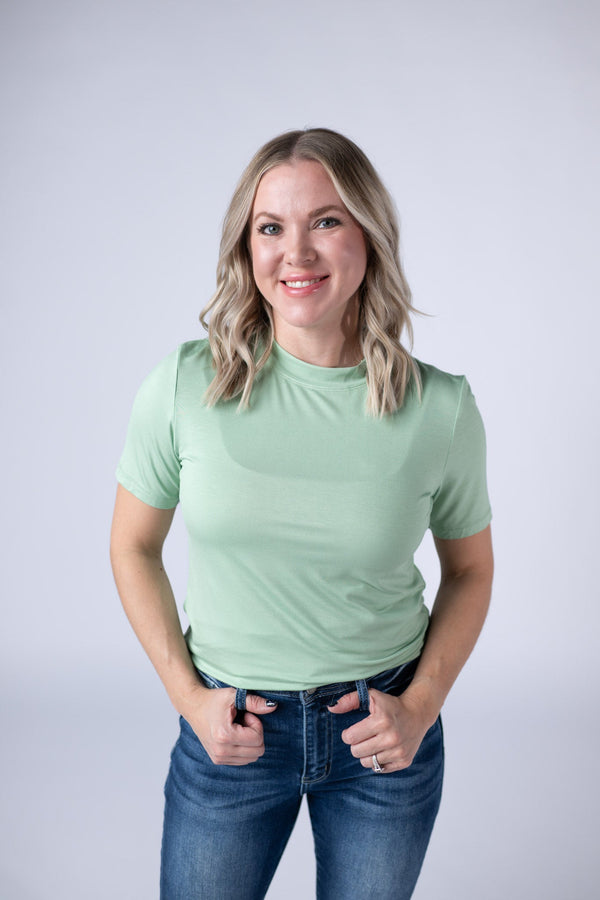 Blair Short Sleeve Top in Sage