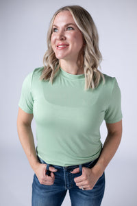 Blair Short Sleeve Top in Sage