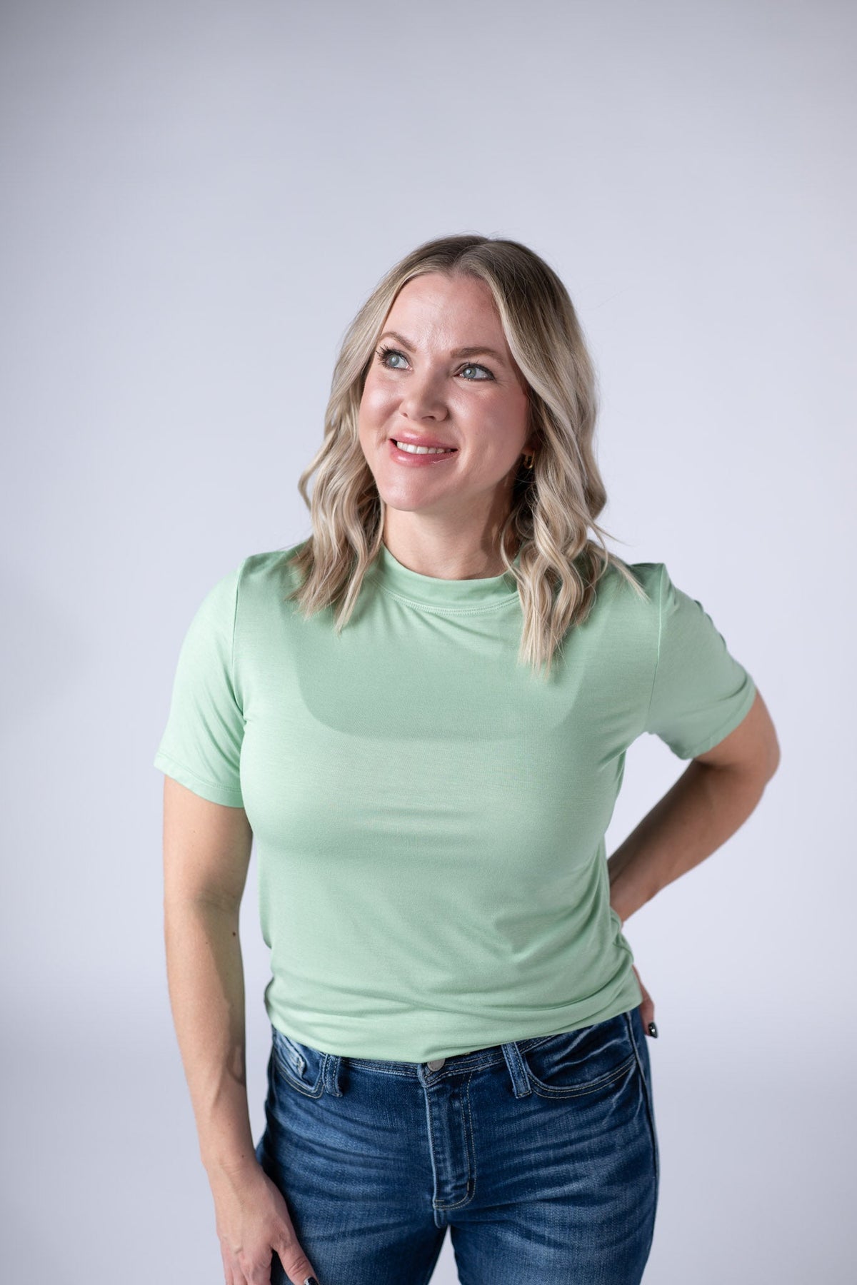 Blair Short Sleeve Top in Sage