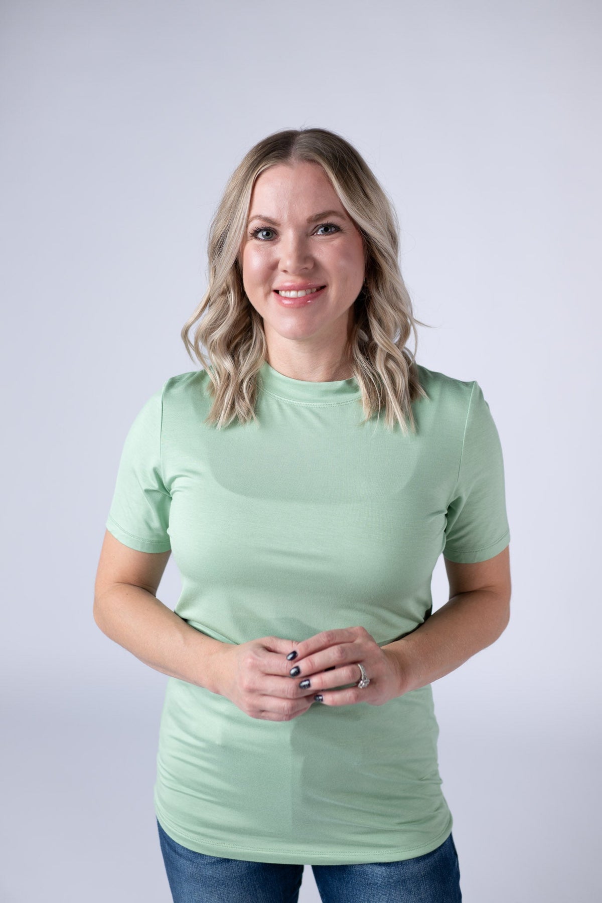 Blair Short Sleeve Top in Sage