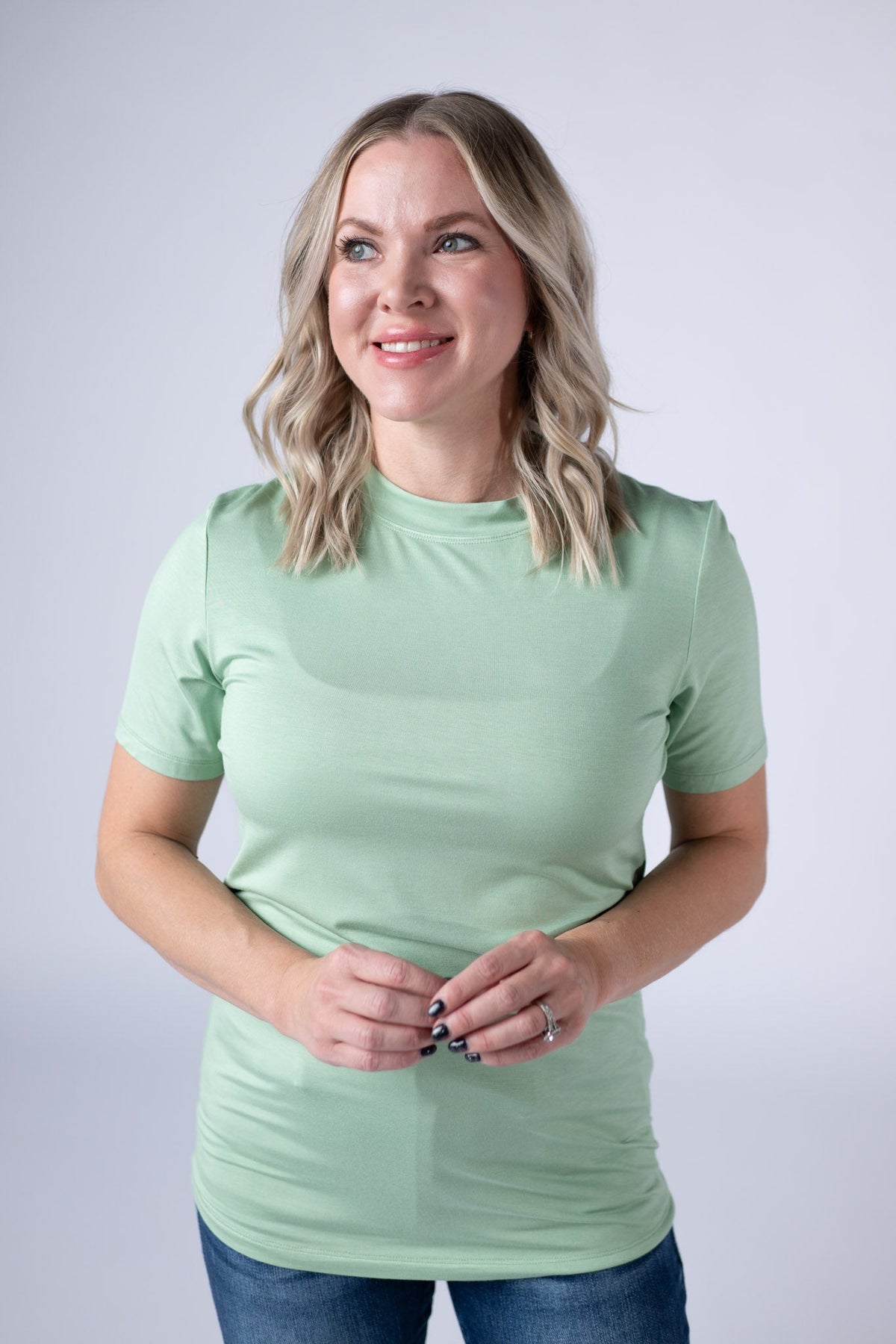 Blair Short Sleeve Top in Sage
