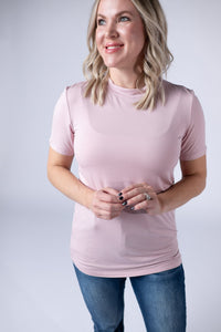 Blair Short Sleeve Top in Blush
