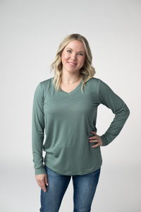 Larissa Long Sleeve in Dusty Jade