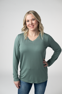 Larissa Long Sleeve in Dusty Jade