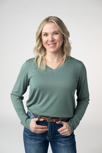 Larissa Long Sleeve in Dusty Jade