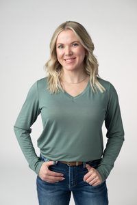 Larissa Long Sleeve in Dusty Jade