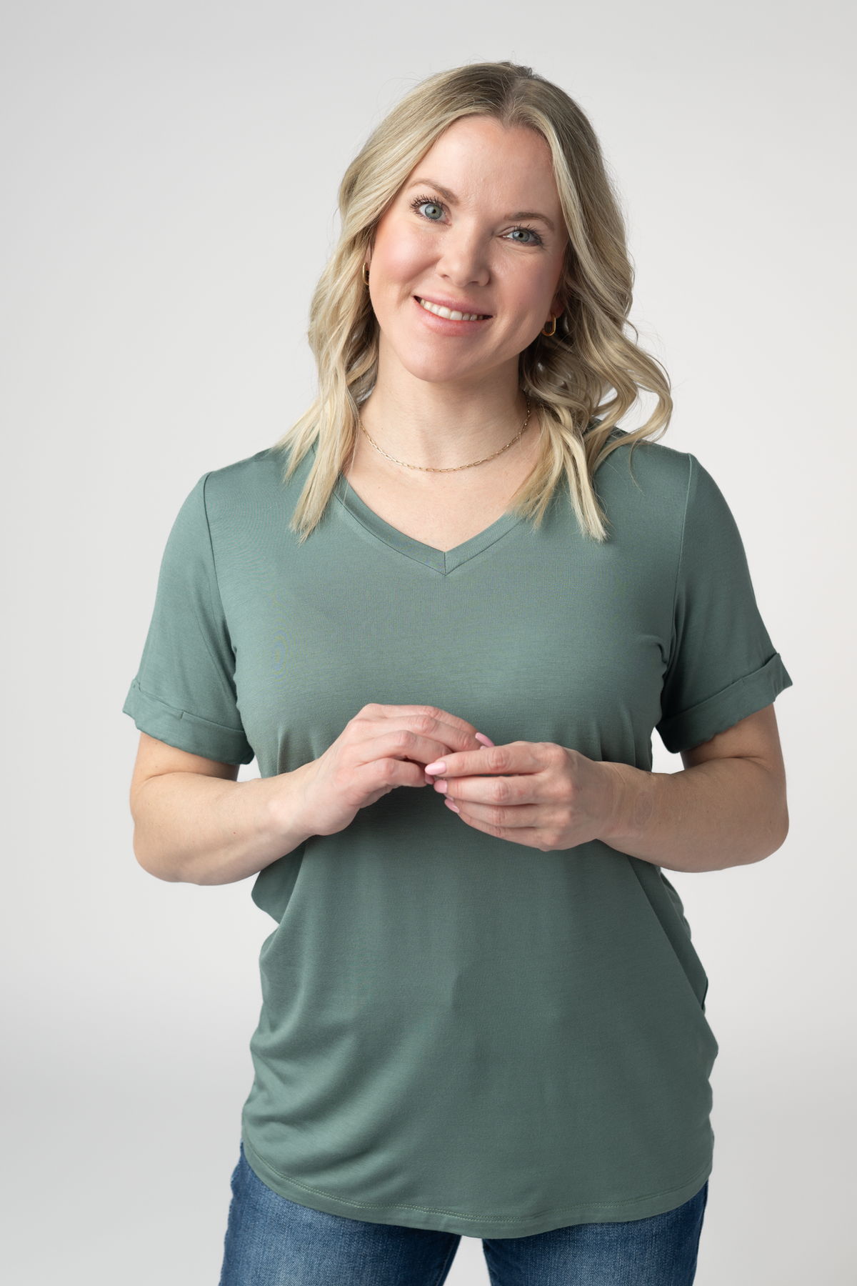 Sophie Top in Dusty Jade