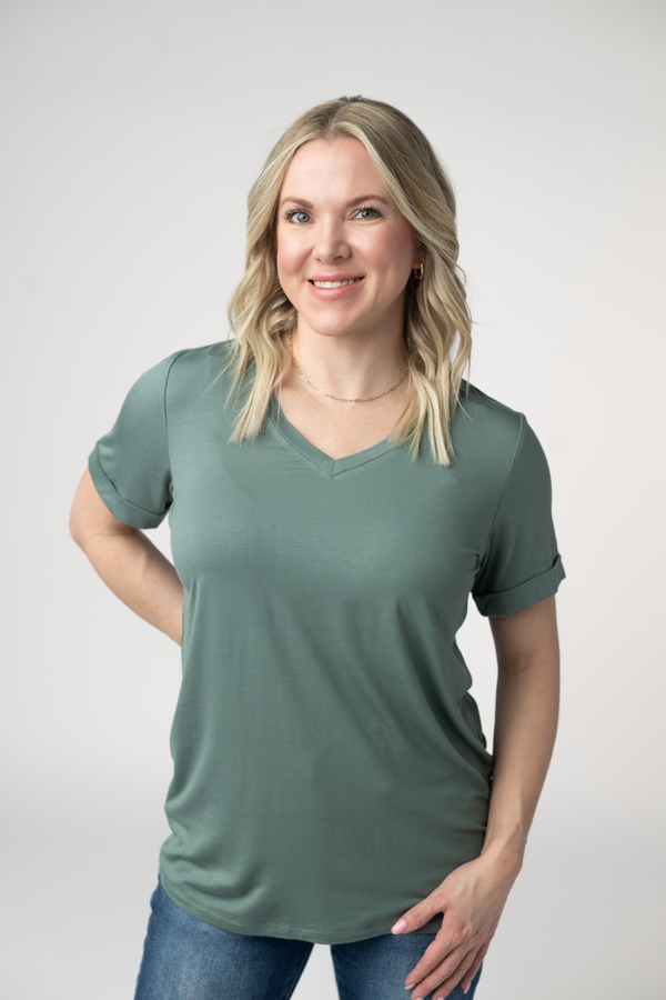 Sophie Top in Dusty Jade