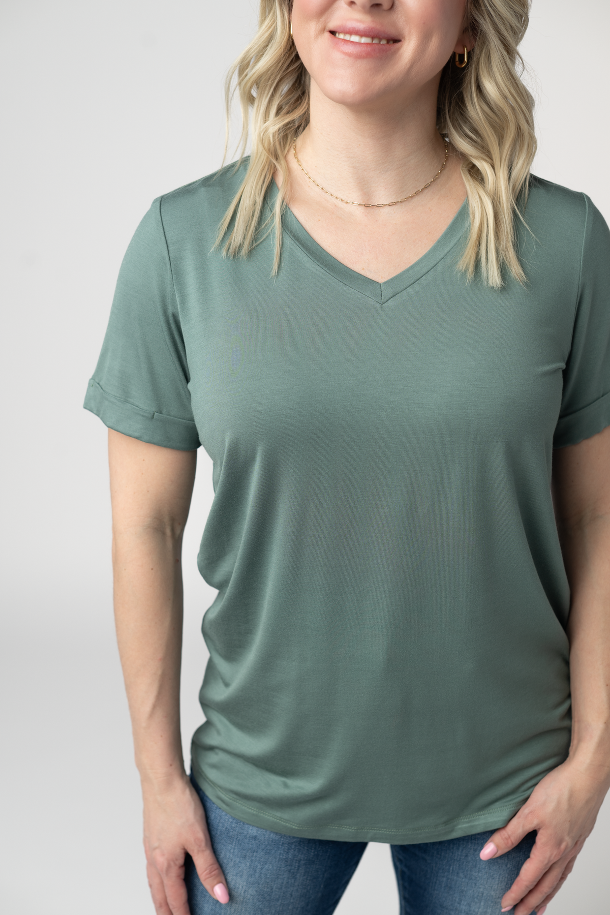 Sophie Top in Dusty Jade