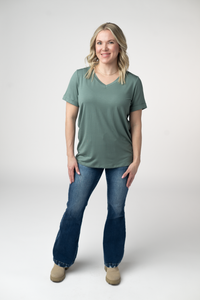 Sophie Top in Dusty Jade