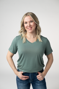 Sophie Top in Dusty Jade