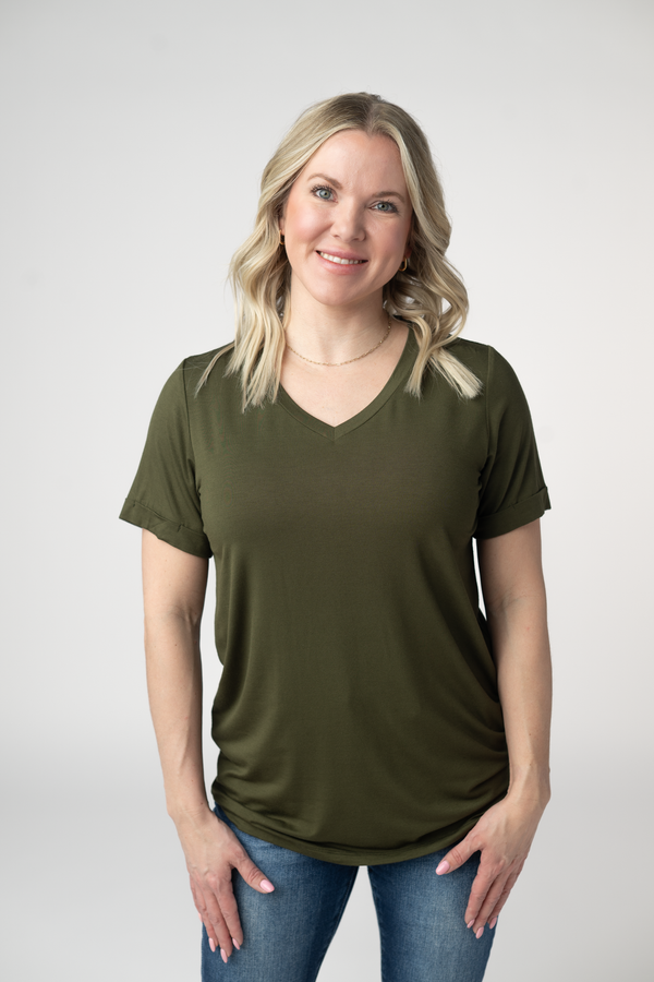 Sophie Top in Dark Olive