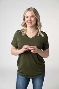 Sophie Top in Dark Olive