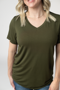 Sophie Top in Dark Olive