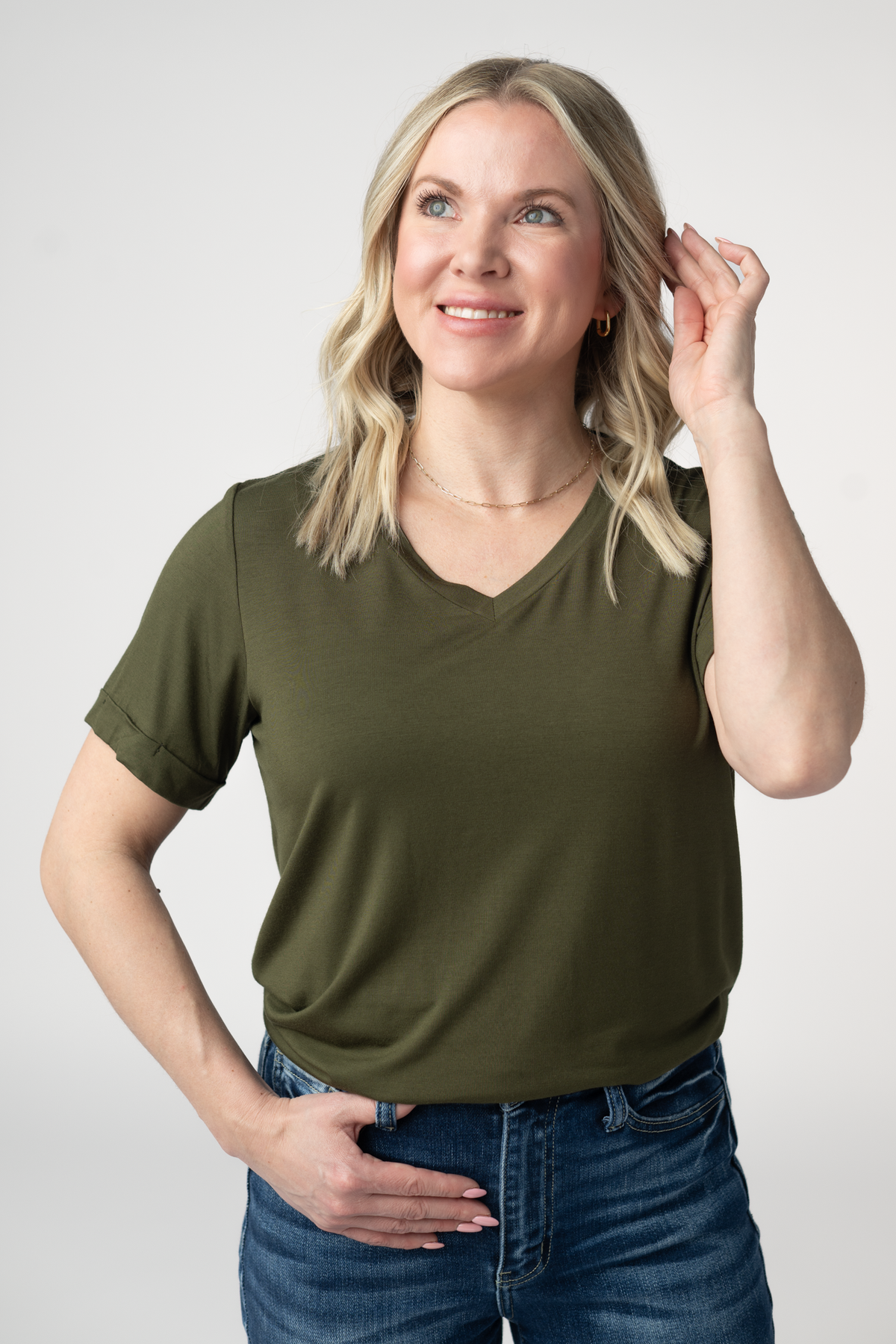 Sophie Top in Dark Olive