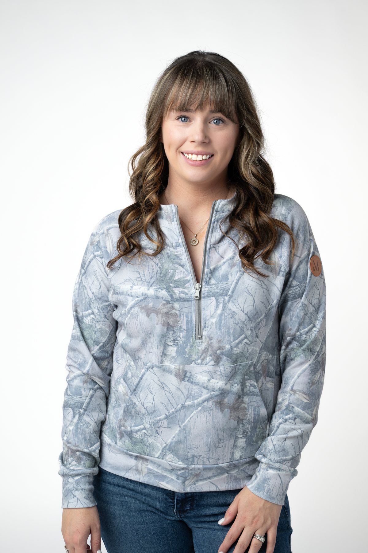 Shorter Halfzip Hoodie in Camo