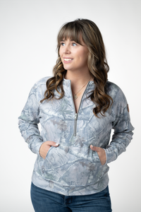 Shorter Halfzip Hoodie in Camo