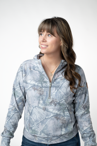 Shorter Halfzip Hoodie in Camo