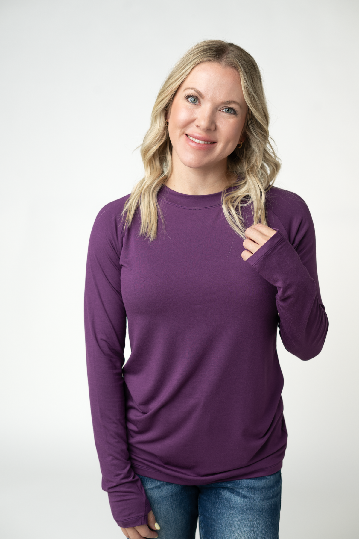 Blair Long Sleeve Top in Purple